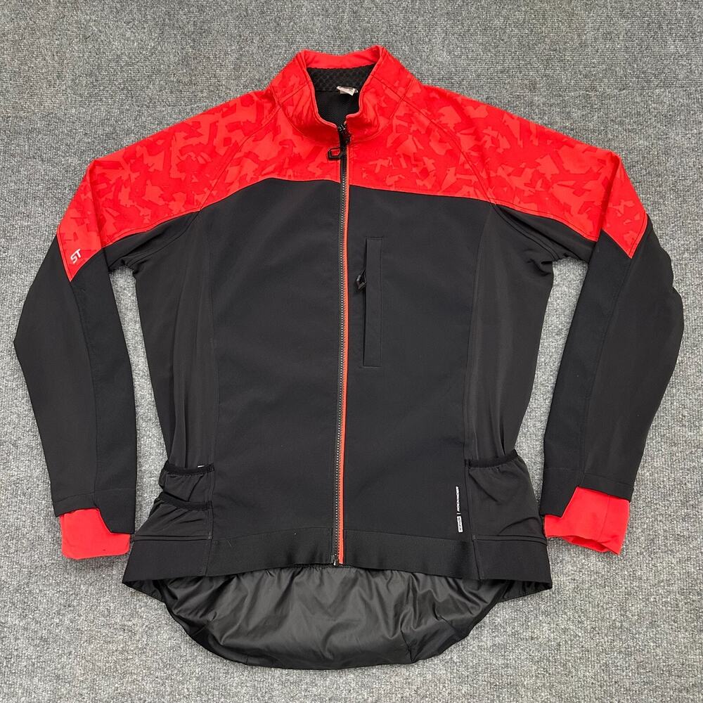 Decathlon Rockrider ST 500 Mountain Biking Jacket Mens Large Black Red Full Zip
